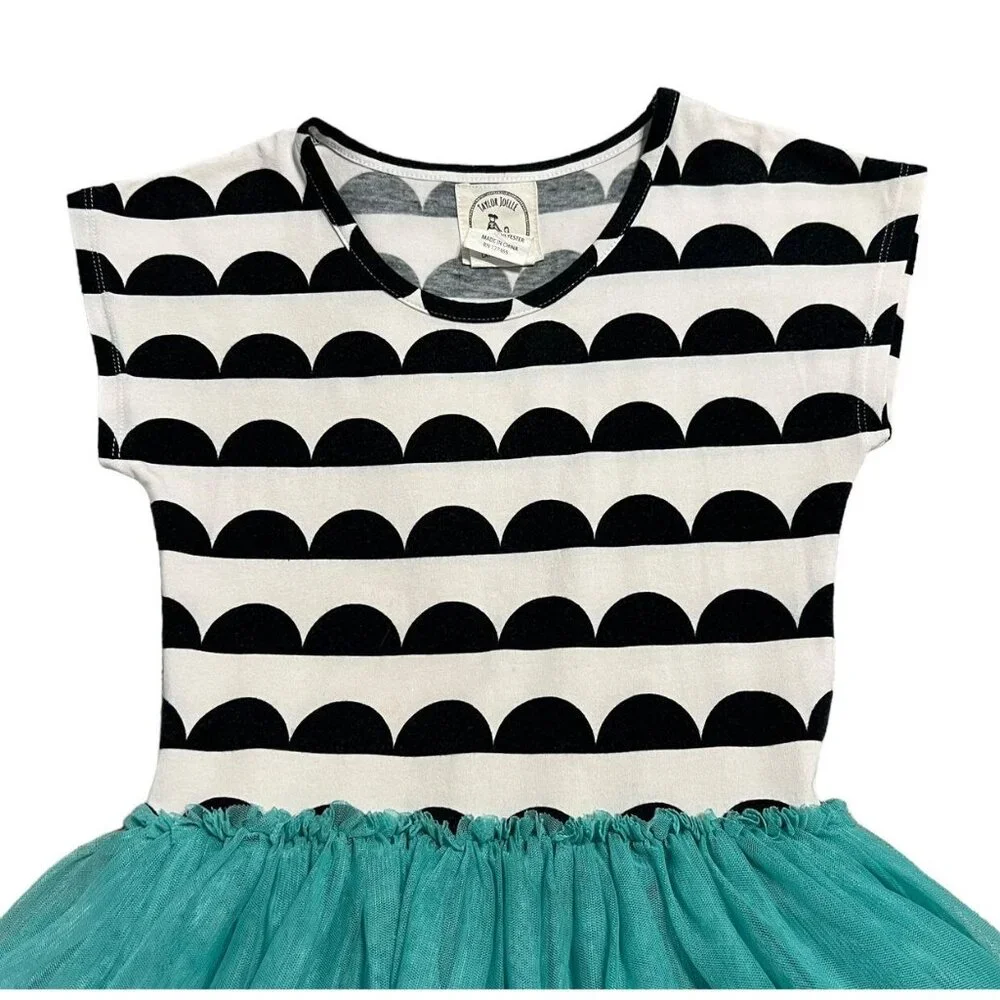 Taylor Joelle 8Y Color Me Happy Turquoise Tulle Dress